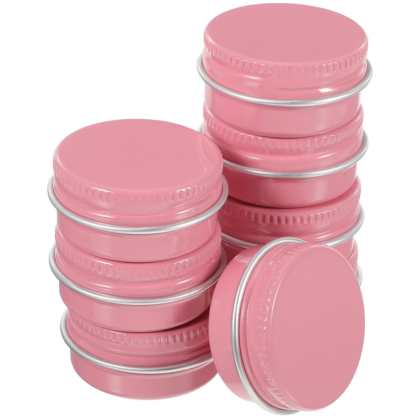 Lip Balm - 8 ชิ้น กระป๋องอลูมิเนียมทรงกลมขนาดเล็ก ฝาเกลียว ป้องกันการรั่วซึม ภาชนะเปล่า