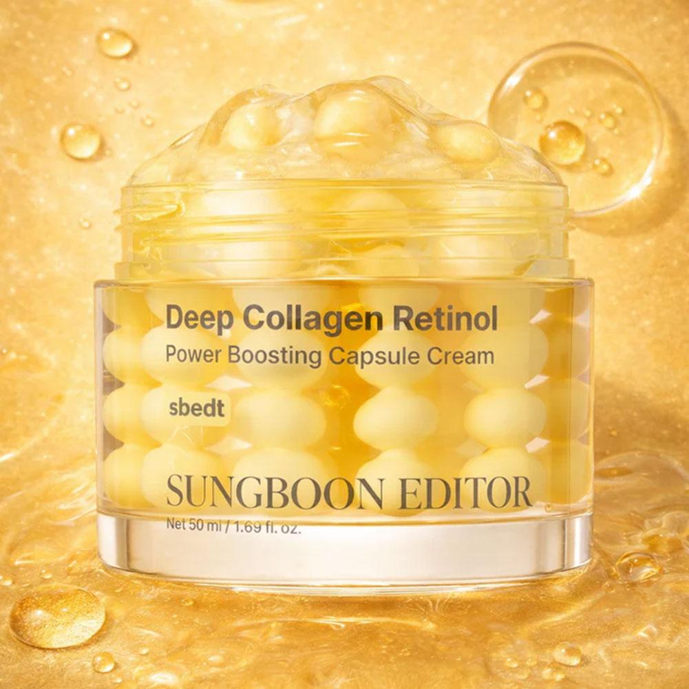 Retinol Cream - sbedt - ครีมแคปซูลเพิ่มพลังคอลลาเจนและเรตินอลเข้มข้น ช่วยเพิ่มความชุ่มชื้นและฟื้นฟูผิว ปรับปรุงความยืดหยุ่นและความกระจ่างใสของผิว