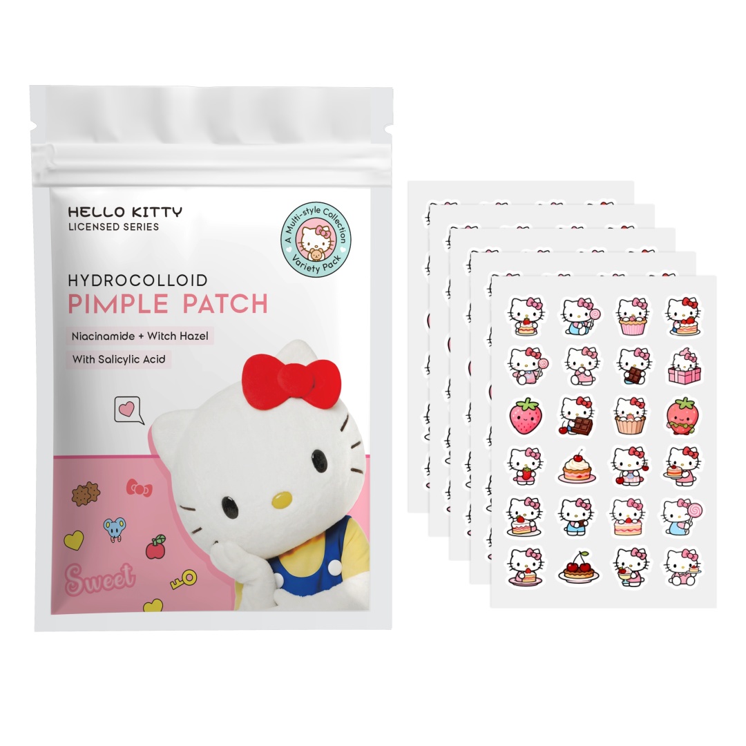 Face Moisturizer - แผ่นแปะสิวเฮลโล คิตตี้ 48/120 ชิ้น, แผ่นแปะสิวบนใบหน้า, แผ่นแปะกำจัดสิวแบบไฮโดรเจล,