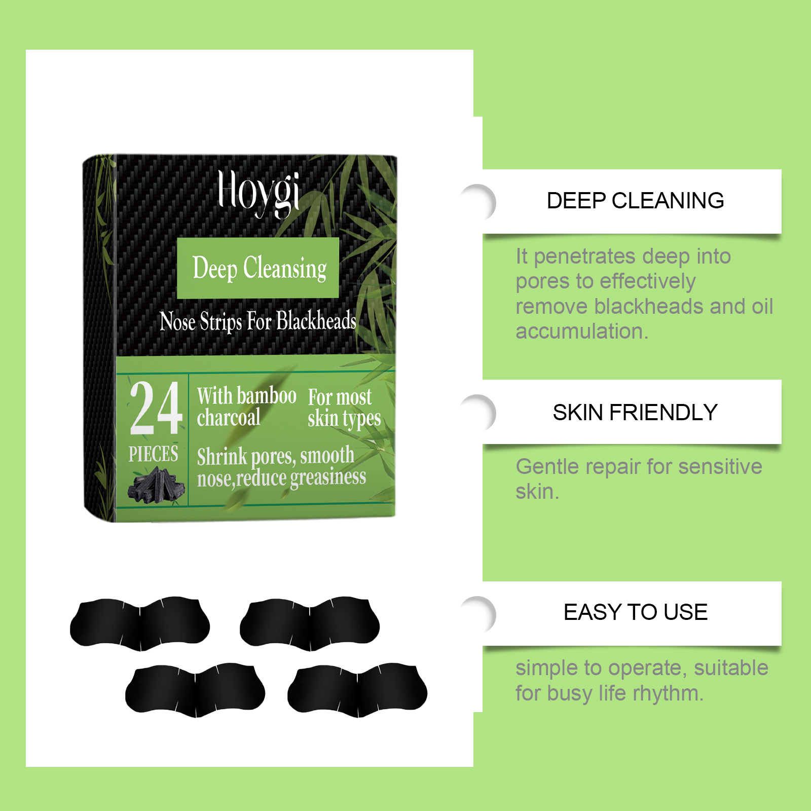 แผ่นแปะจมูกถ่านไม้ไผ่สำหรับสิว - Cleanser Face บทวิจารณ์และราคา