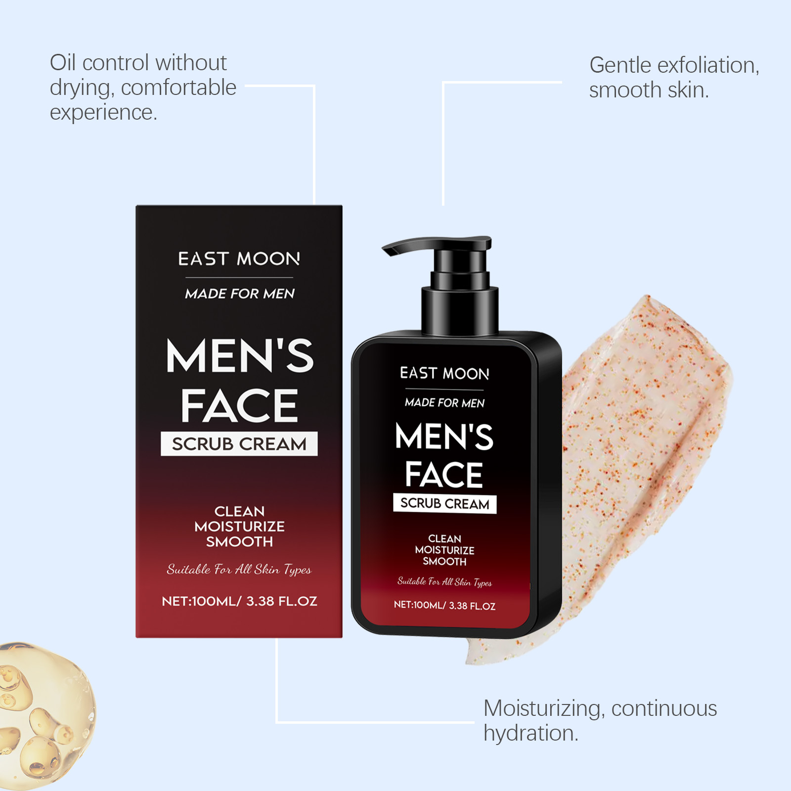 ครีมสครับสำหรับผู้ชาย 100 มล.  - Face Oil บทวิจารณ์และราคา