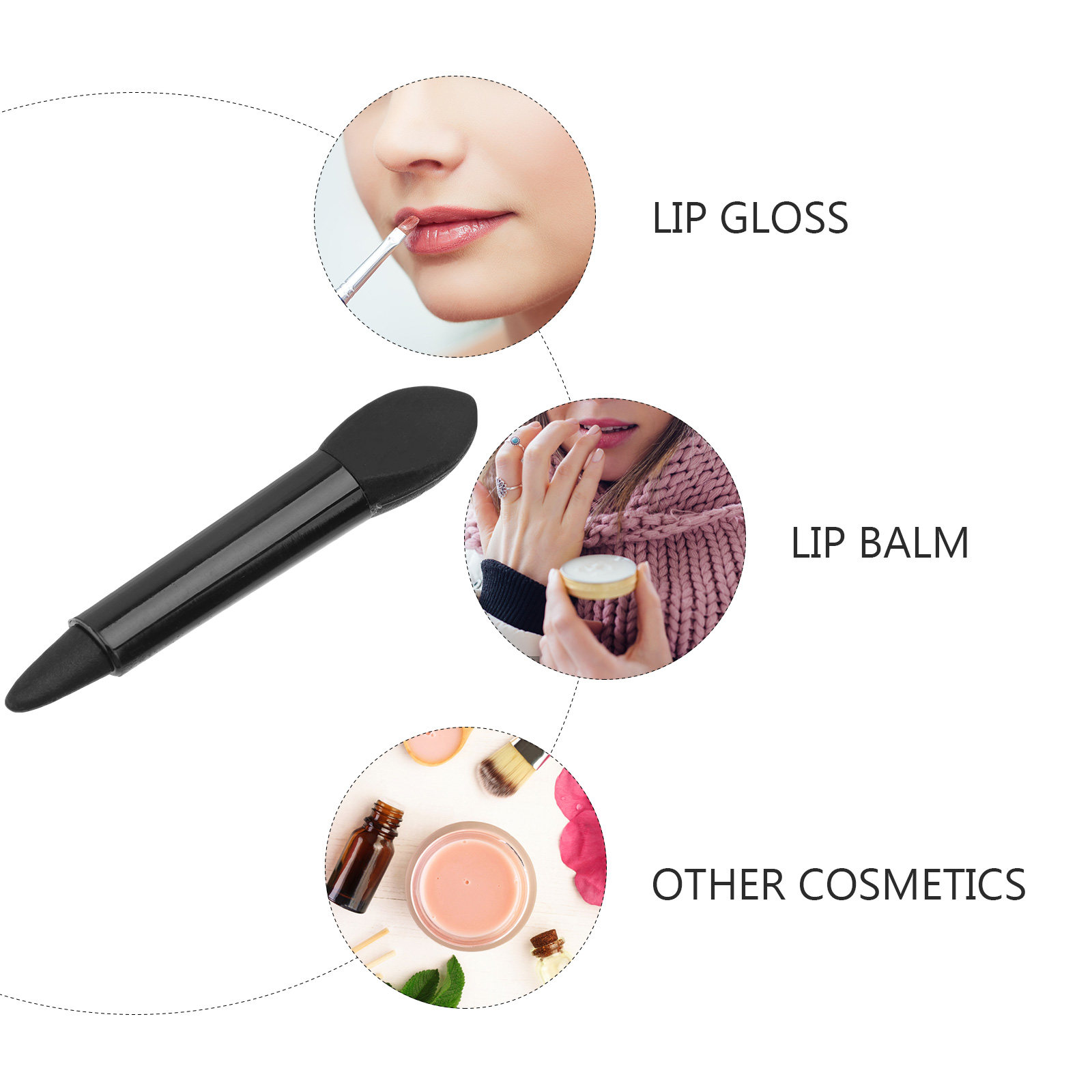 1 ชุด แปรงมาสก์ปากซิลิโคนสองหั - Lip Balm บทวิจารณ์และราคา