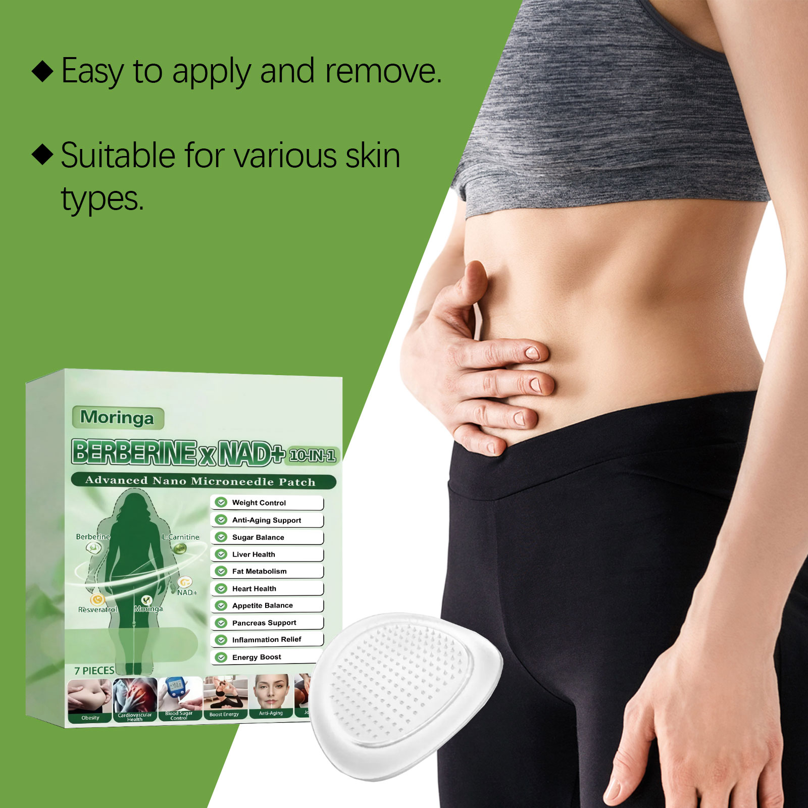 แผ่นแปะไมโครนีดเดิล 10 in 1 สำ - Face Moisturizer บทวิจารณ์และราคา